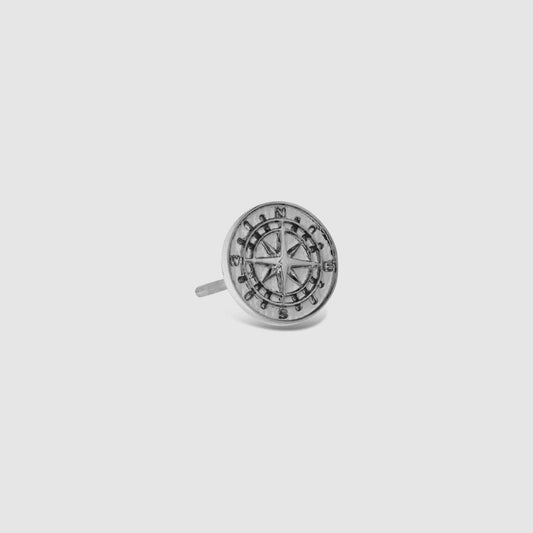 Kompas Oorbel (Zilver)