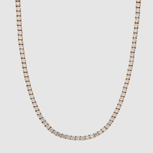 Tennis Ketting (Goud) 5mm