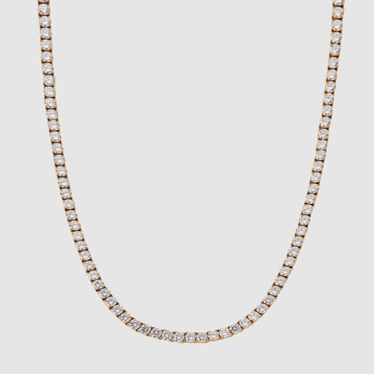 Tennis Ketting (Goud) 5mm