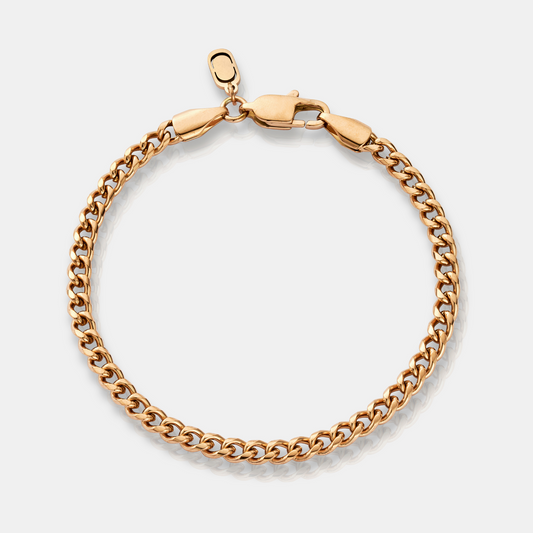 Cubaans Armband (Roze Goud) 4mm