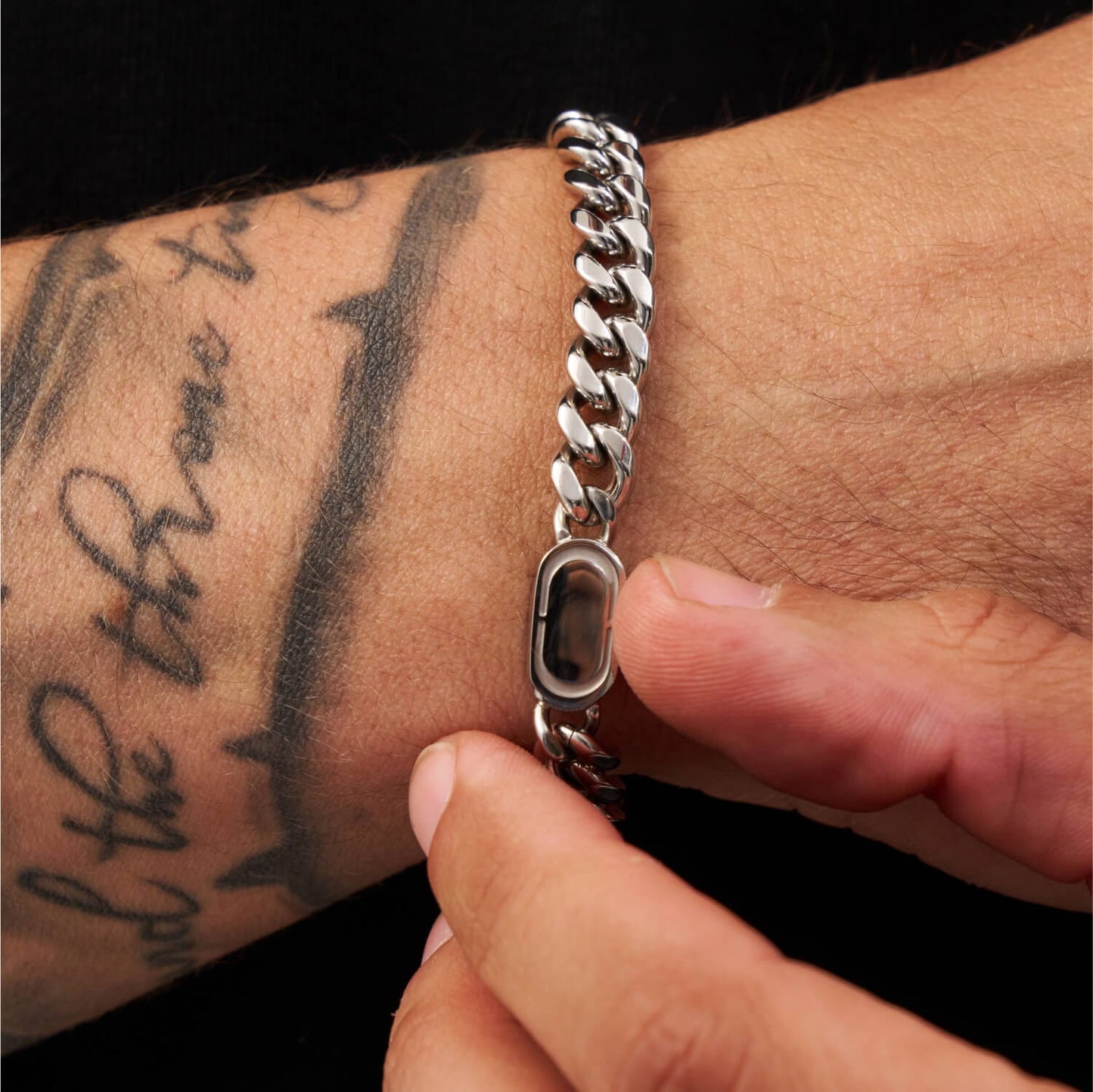 Cubaans Armband (Zilver) 8mm