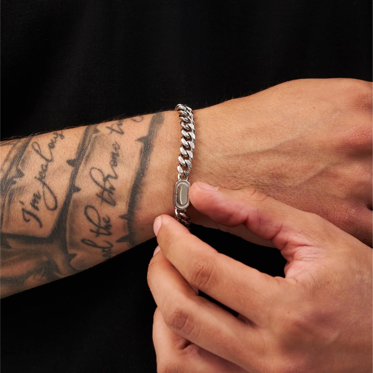 Cubaans Armband (Zilver) 8mm