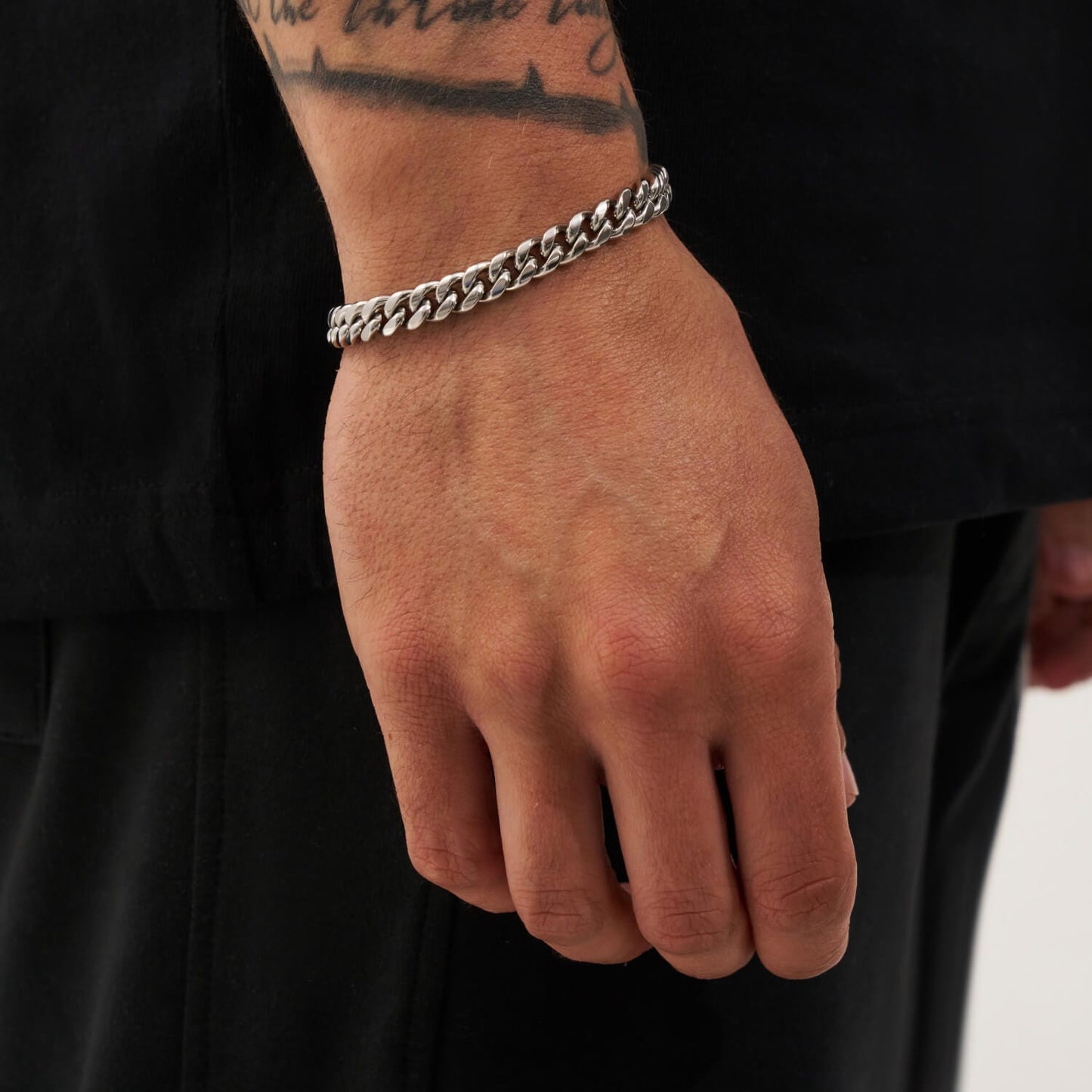 Cubaans Armband (Zilver) 8mm