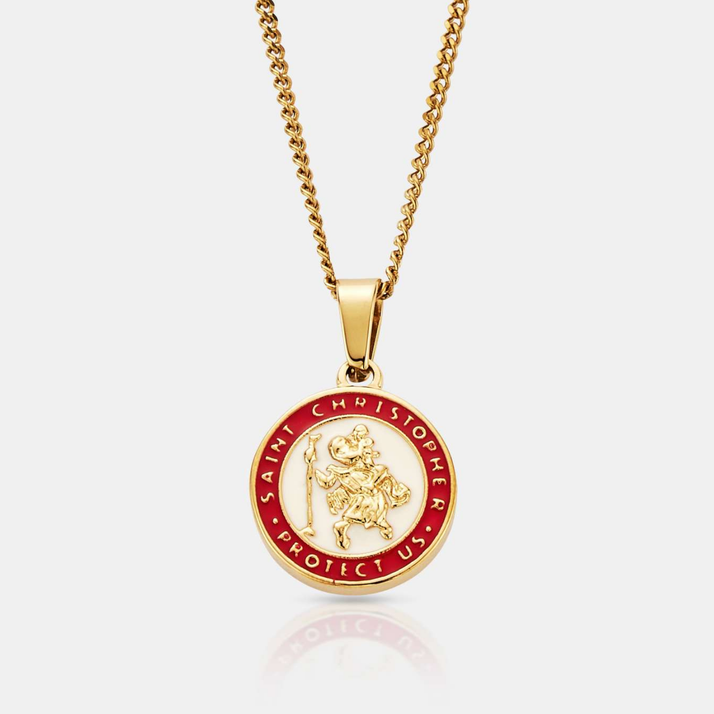 Emaille Sint Christophorus (Goud)
