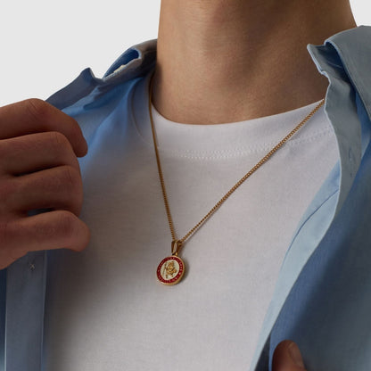 Emaille Sint Christophorus (Goud)