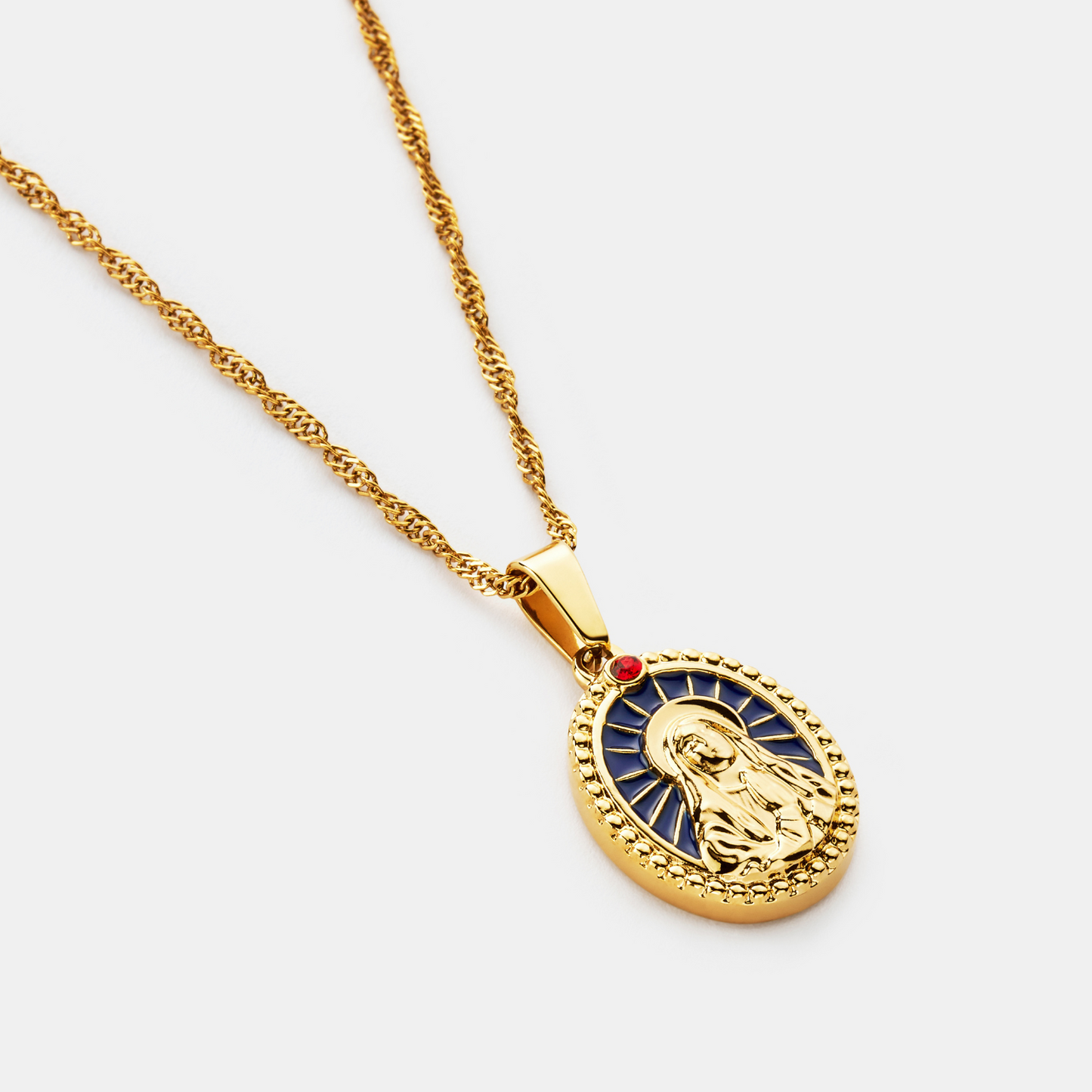 Emaille Heilige Maria (Goud)