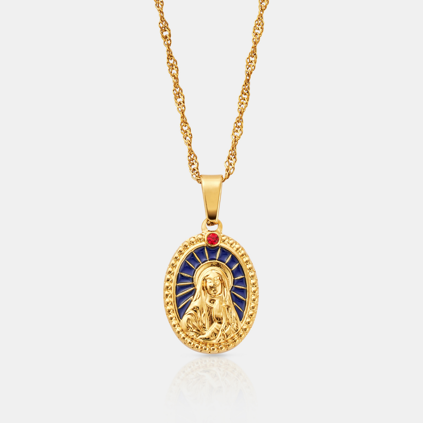 Emaille Heilige Maria (Goud)