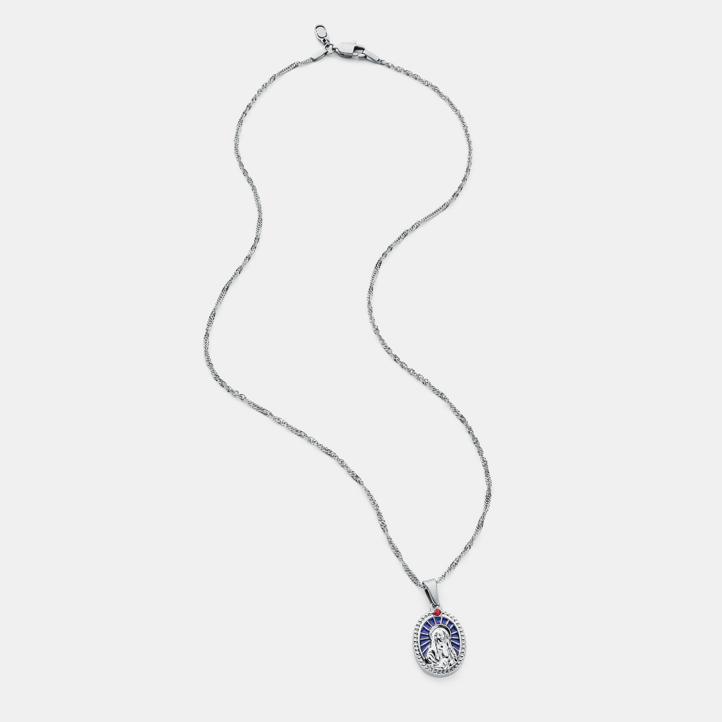 Emaille Heilige Maria (Zilver)