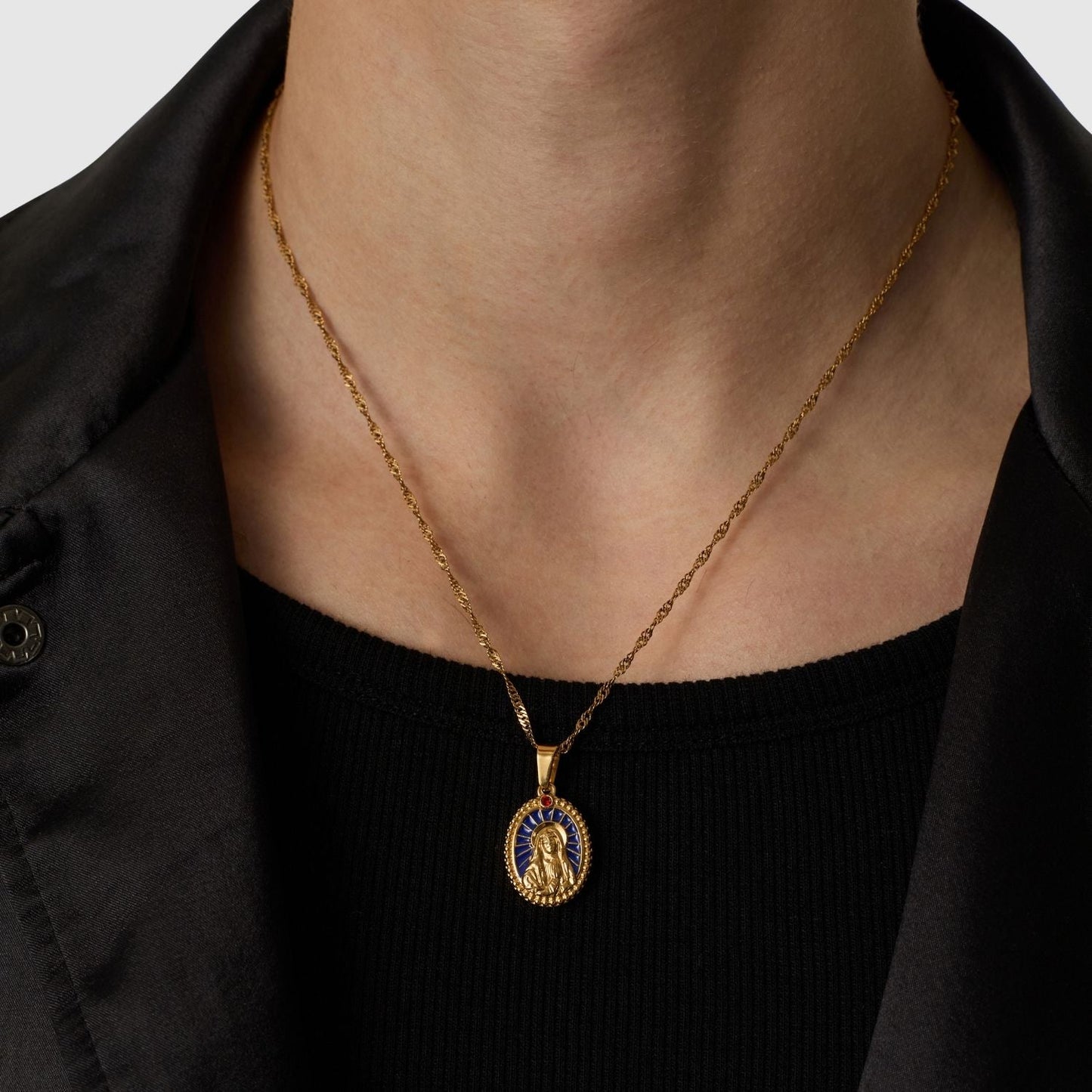 Emaille Heilige Maria (Goud)