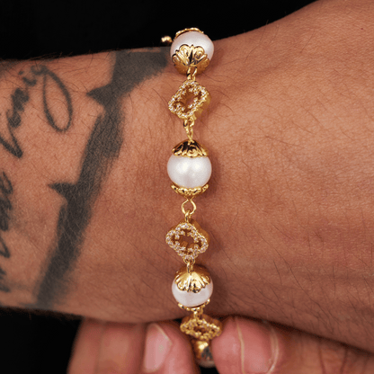 Filigraan Echte Parel Armband (Goud)