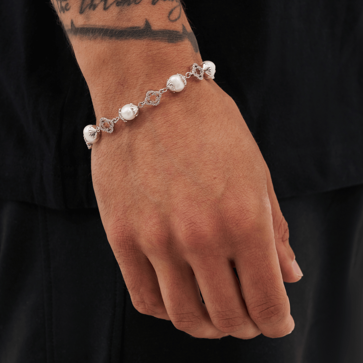 Filigraan Echte Parel Armband (Zilver)