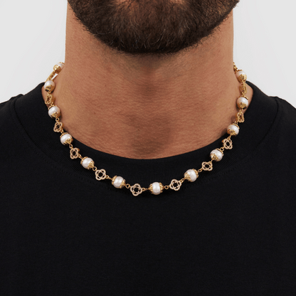 Filigraan Echte Parel Halsketting (Goud)
