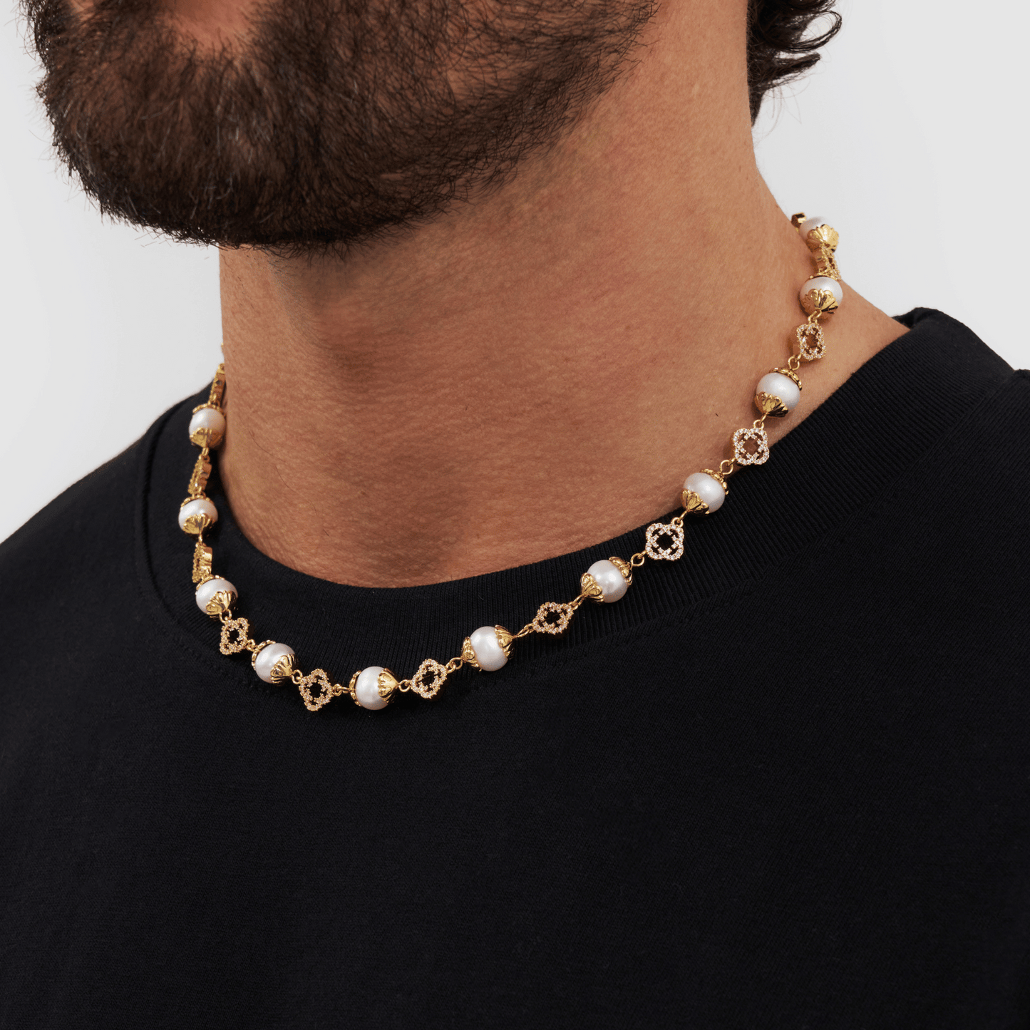 Filigraan Echte Parel Halsketting (Goud)