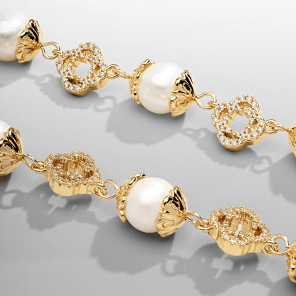 Filigraan Echte Parel Armband (Goud)