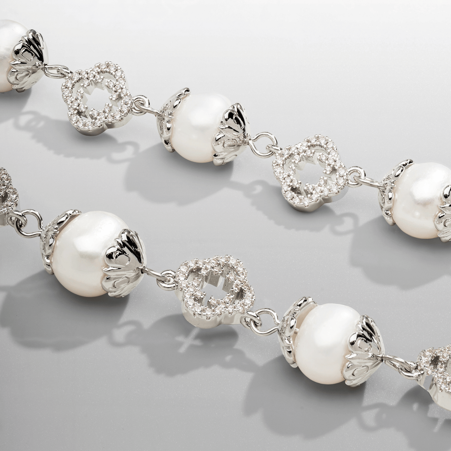 Filigraan Echte Parel Armband (Zilver)