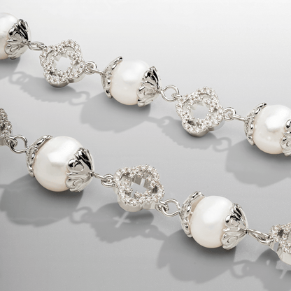 Filigraan Echte Parel Armband (Zilver)