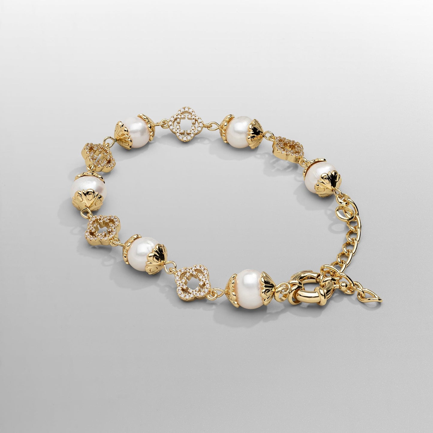 Filigraan Echte Parel Armband (Goud)