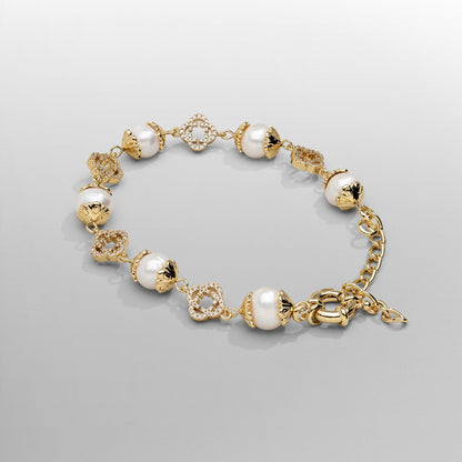 Filigraan Echte Parel Armband (Goud)
