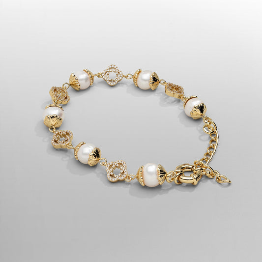 Filigraan Echte Parel Armband (Goud)