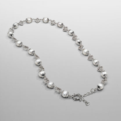 Filigraan Echte Parel Ketting (Zilver)