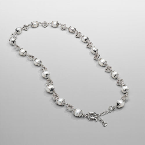 Filigraan Echte Parel Ketting (Zilver)