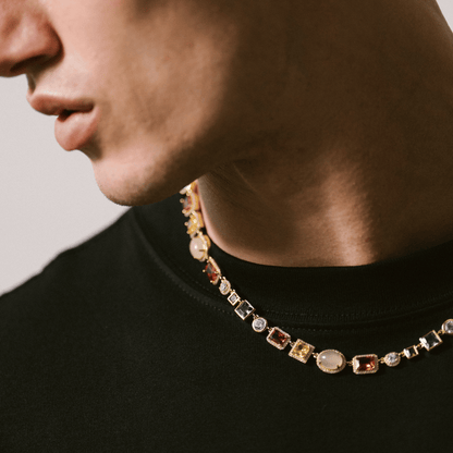 Edelstenen Ketting (Goud)