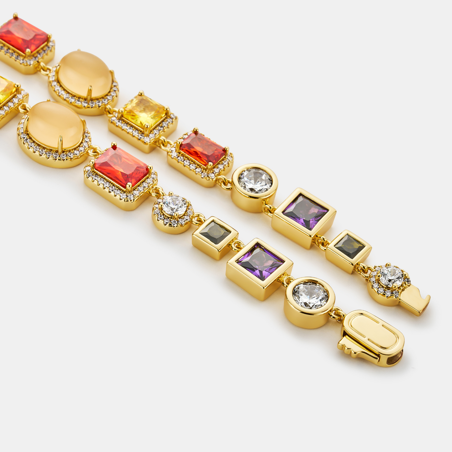 Edelstenen Ketting (Goud)