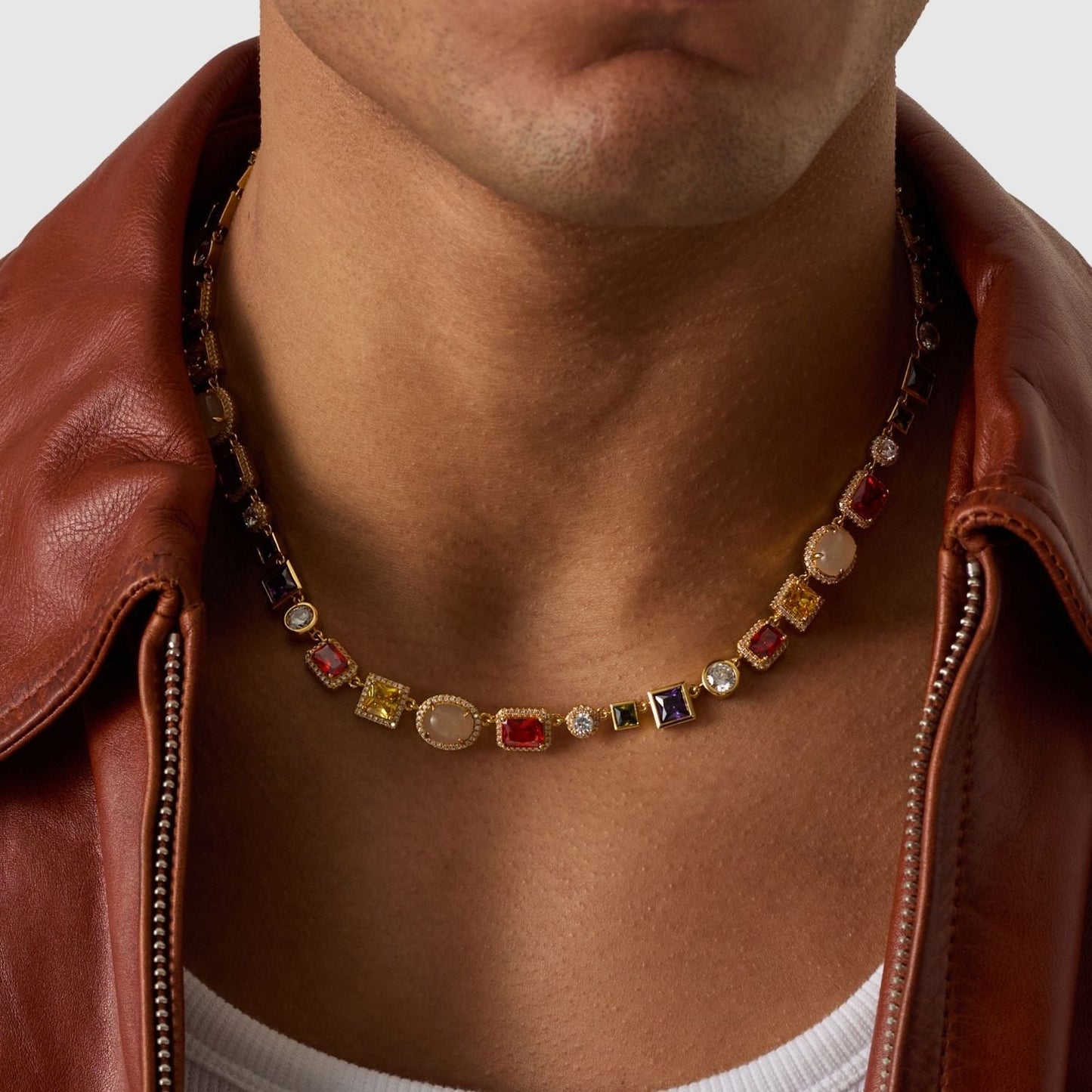 Edelstenen Ketting (Goud)