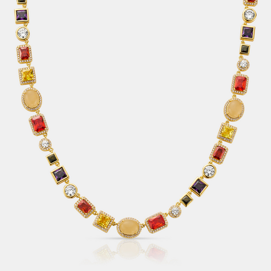 Edelstenen Ketting (Goud)