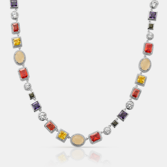 Edelsteen Ketting (Zilver)