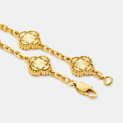 Klavertjesarmband (Goud)