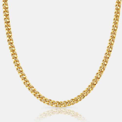 Half Iced Cuban (Goud) 6mm