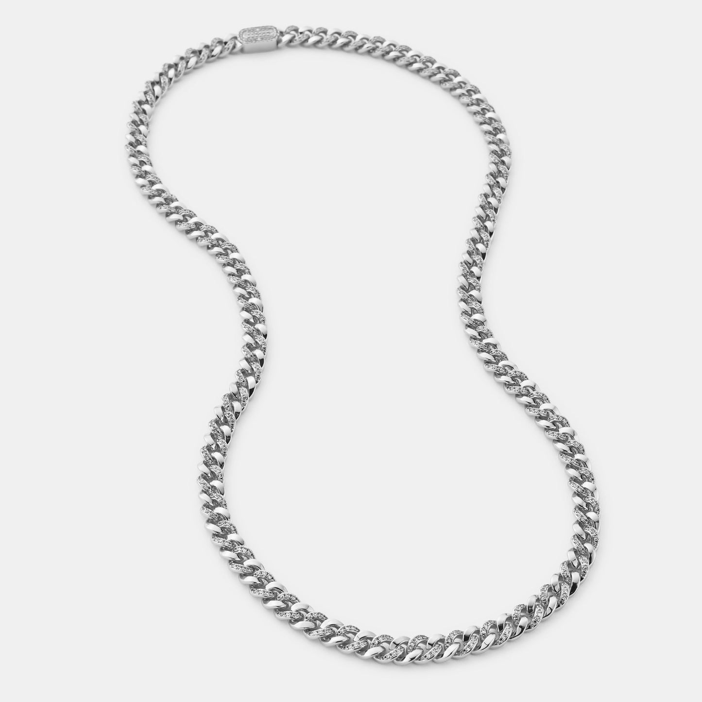 Half Iced Cuban (Zilver) 6mm