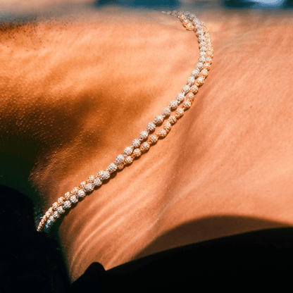 Iced Ball Pendant Necklace (Zilver) 4mm