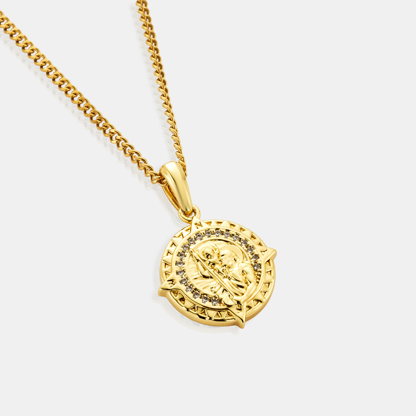 Iced St Christopher (Goud)
