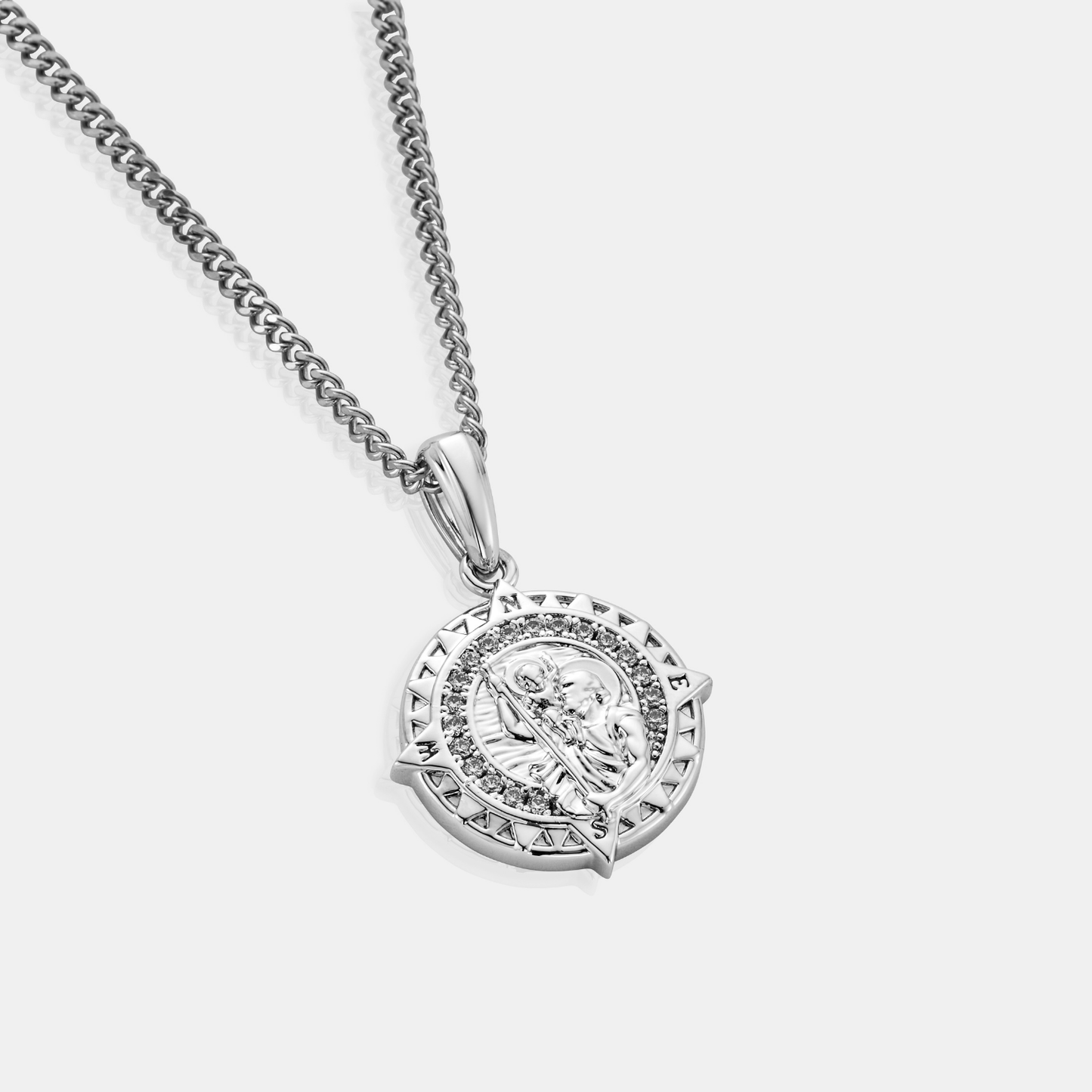 Iced St Christopher (Zilver)