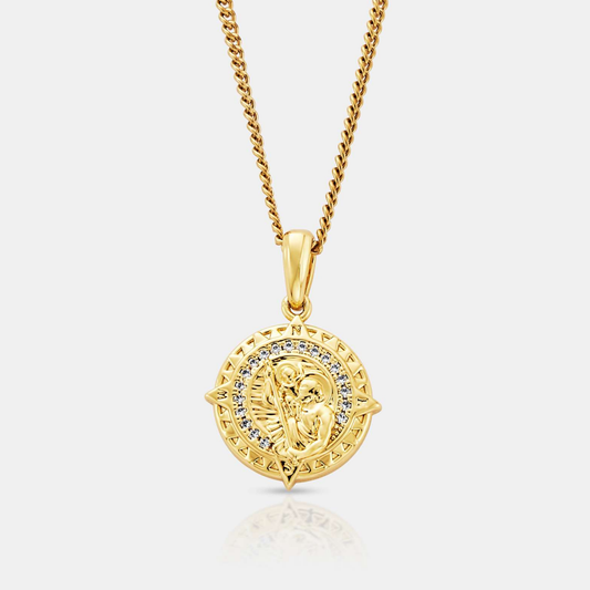Iced St Christopher (Goud)