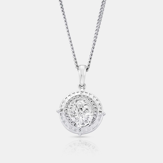 Iced St Christopher (Zilver)
