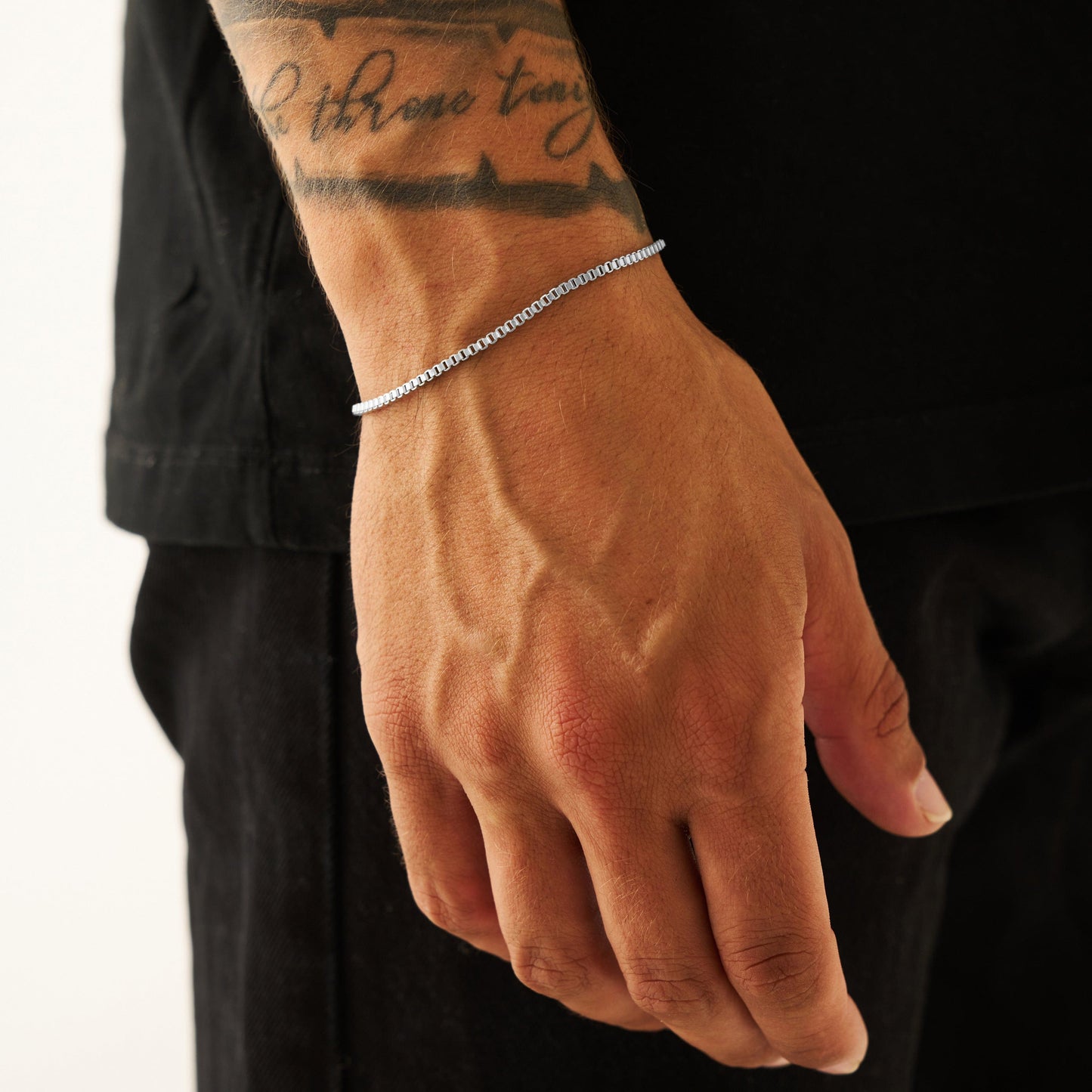 Box Armband (Zilver) 2mm