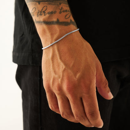 Box Armband (Zilver) 2mm