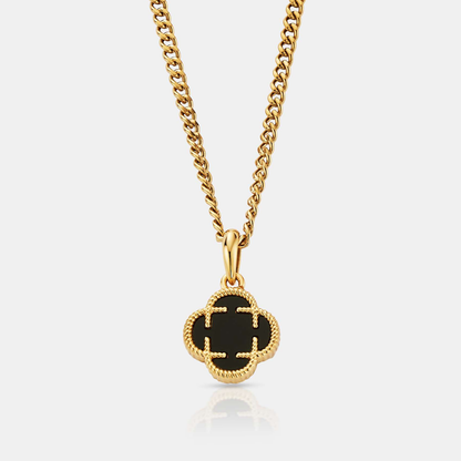 Onyx Klaver Steen Hanger (Goud)