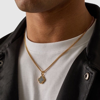 Onyx Klaver Steen Hanger (Goud)