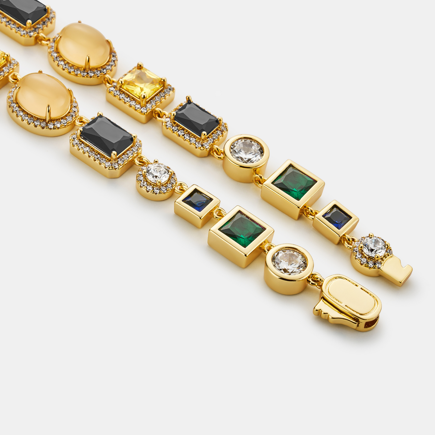 Onyx Edelsteen Halsketting (Goud)