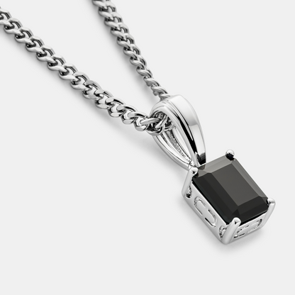 Onyx Steen Hanger (Zilver)