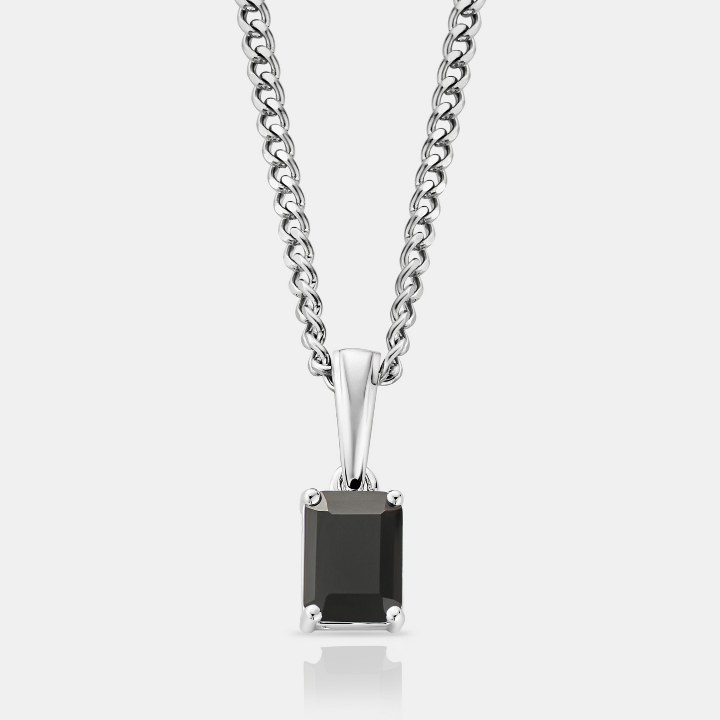 Onyx Steen Hanger (Zilver)