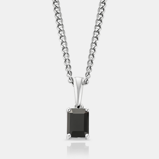 Onyx Steen Hanger (Zilver)