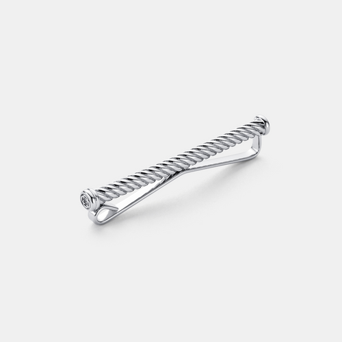 Touw Stropdasclip (Zilver)