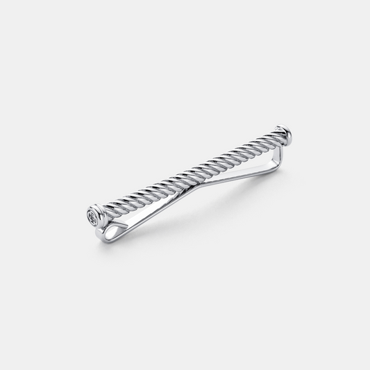 Touw Stropdasclip (Zilver)