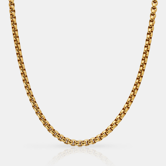 Ronde Boxketting (Goud) 5mm