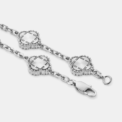 Klavertje 4 Armband (Zilver)